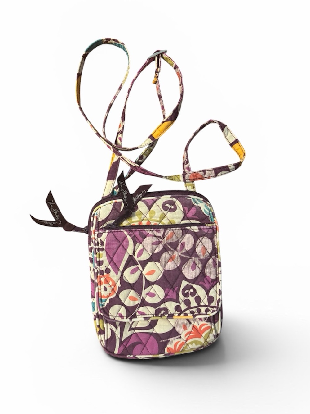 Vera Bradley Mini Hipster Crossbody purse in the Plum Crazy pattern
